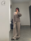 SWAYING 24 Autumn and Winter One-piece wool cardigan SW-SW24AW1T34-QZ Light brown SW-SW24AW1T32